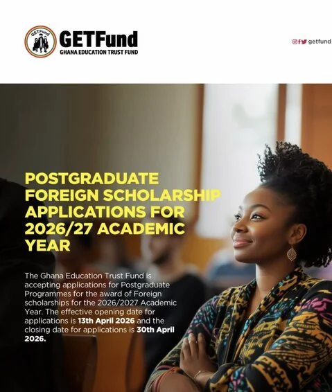 Bourses d'études postuniversitaires à l'étranger du GETFund 2026/2027 pour les Ghanéens