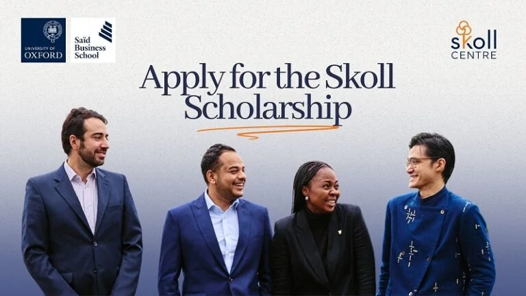 Bourse Skoll 2026-2027 pour le MBA à l'Université d'Oxford