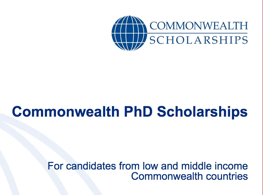 Bourses de Doctorat Commonwealth 2027/2028 (Royaume-Uni)