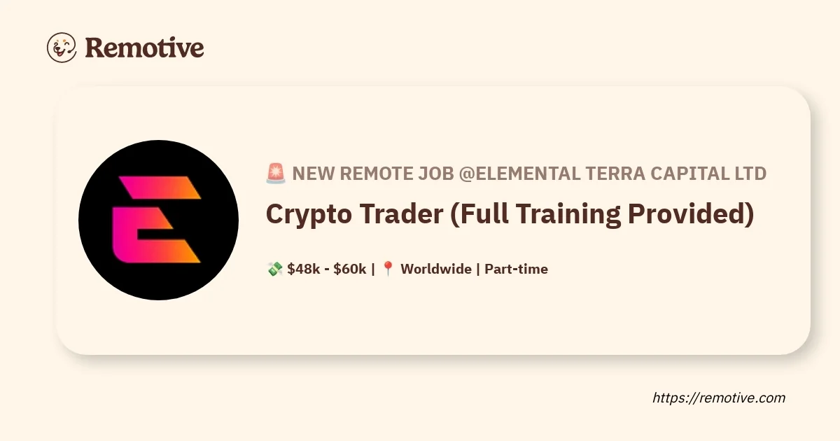 Crypto Trader (Formation Complète Fournie) - Télétravail