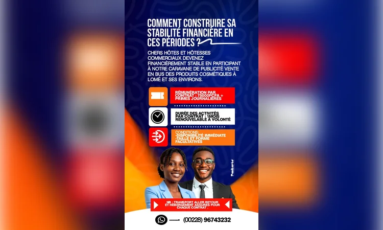 Recrutement d'Agents Commerciaux - Caravane Marketing