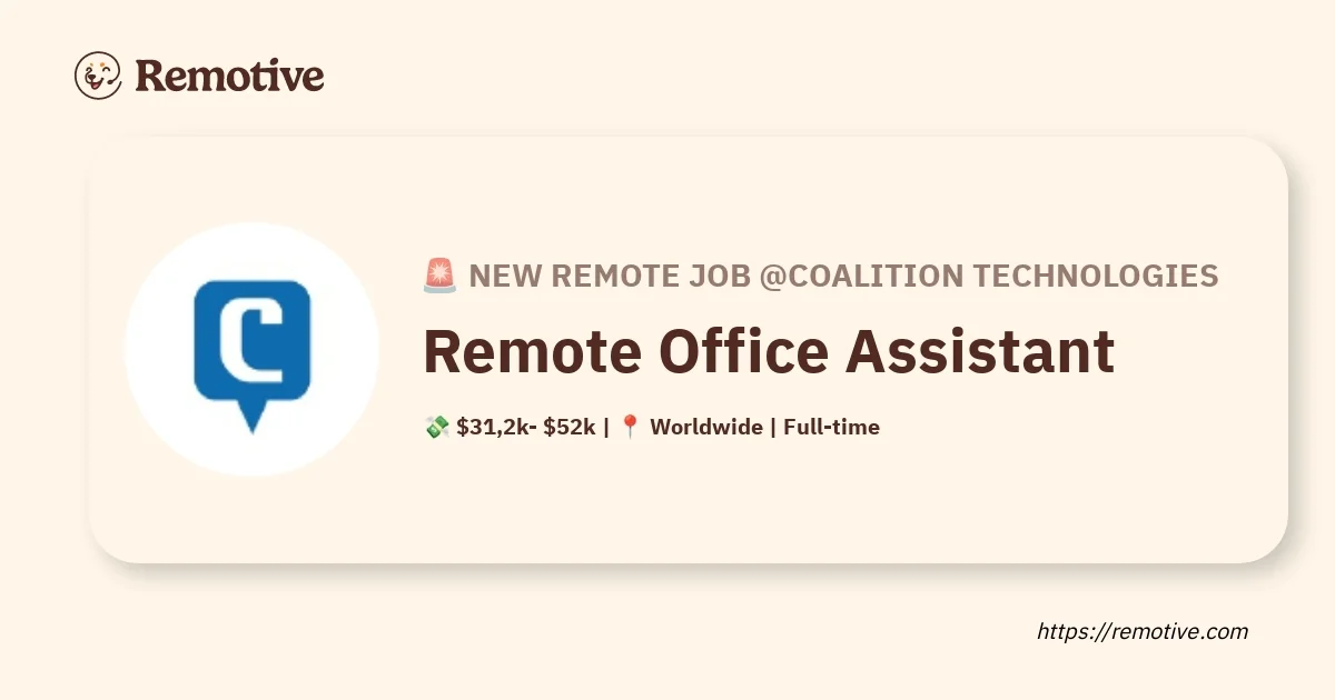 Assistant Administratif à Distance (Remote Office Assistant)