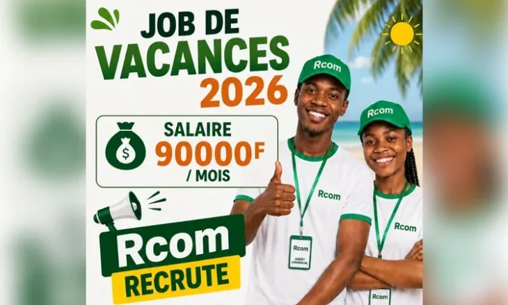 Recrutement de 25 agents commerciaux pour emplois de vacances au Togo