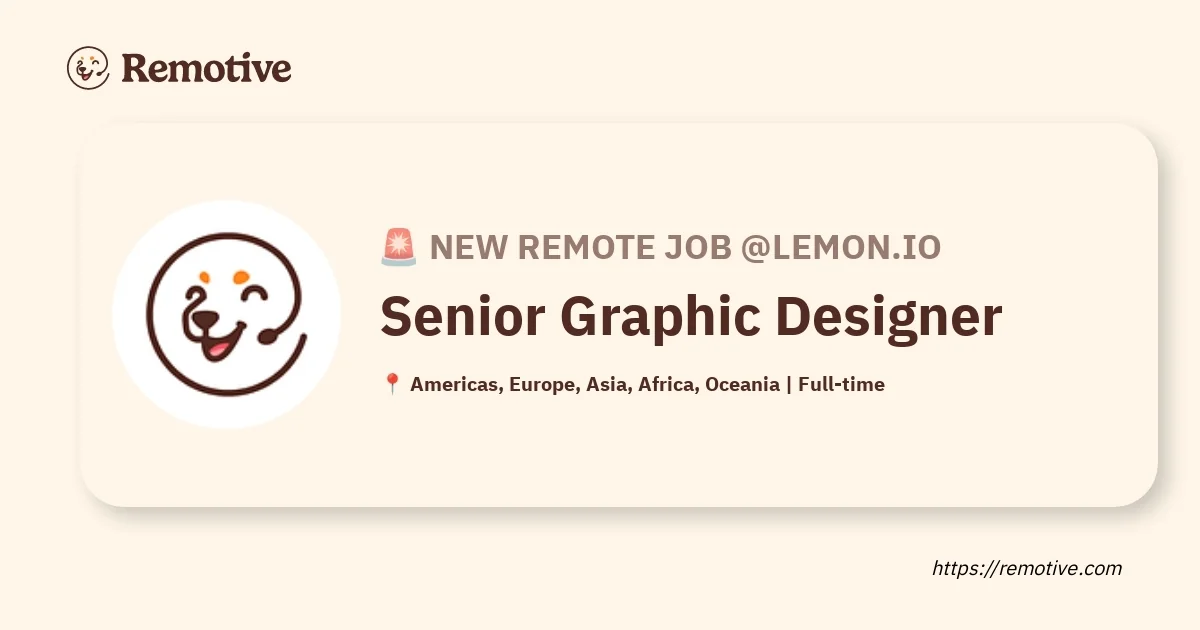 Senior Graphic Designer (Remote) - Lemon.io