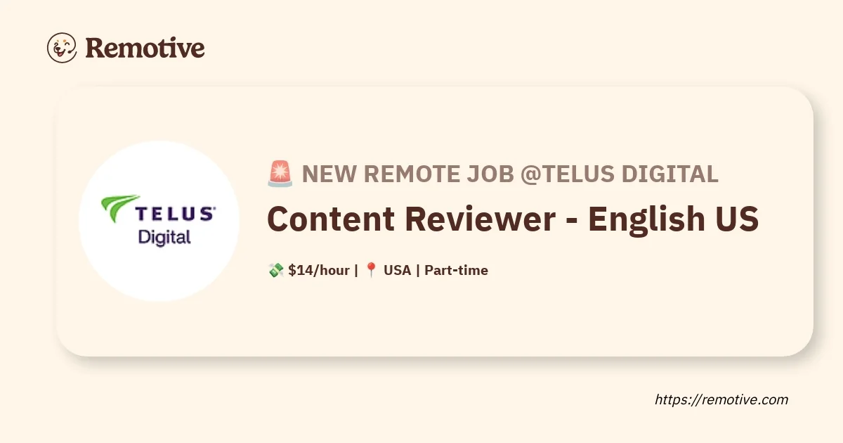 Evaluateur de Contenu (Anglais US) - TELUS Digital