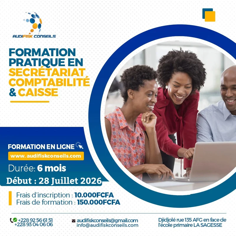 Formation certifiante en Secrétariat, Aide Comptable et Caisse