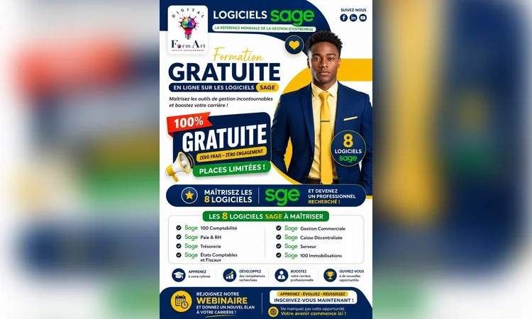Formation gratuite : Maîtrisez les 8 logiciels Sage les plus recherchés